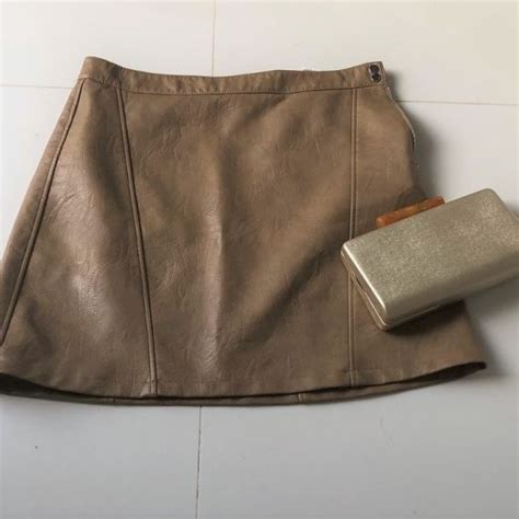 Falda De Cuero Marron Zara Opiniones Ofertas