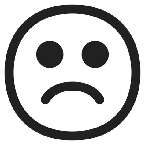 Frowning Face Icon Fluentui Emoji Mono Iconpack Microsoft