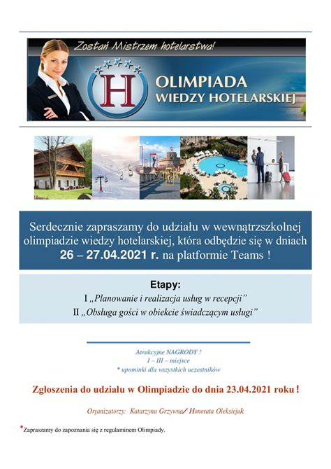 OLIMPIADA WIEDZY HOTELARSKIEJ ZDZ Chełm