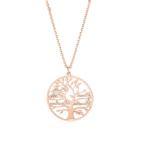 Collier Arbre De Vie Personnalisable Pr Noms L Arbre Magique