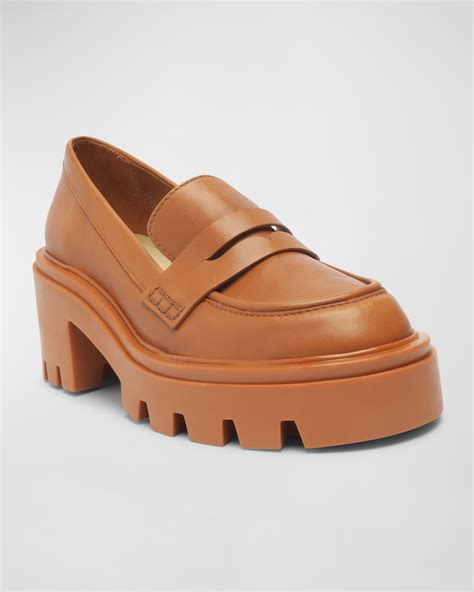 Schutz Viola Tractor Platform Penny Loafers Neiman Marcus