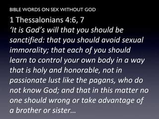 Bible Words On Sex Without God Ppt