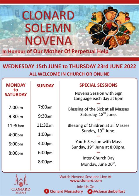 Clonard Novena 2022 | St. Oliver Plunkett Parish