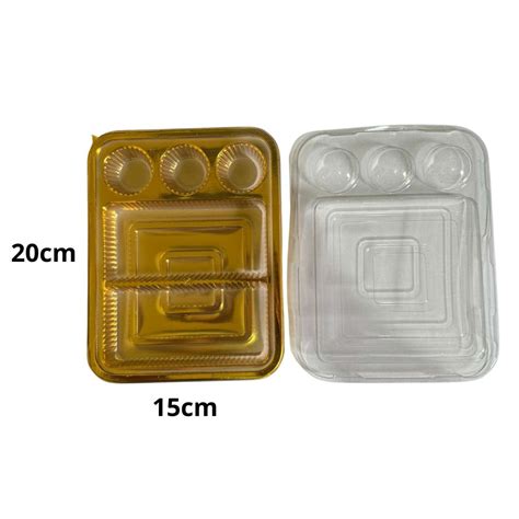 Embalagem Para Doces Flip Top Dourado 5 Cavidades 5un