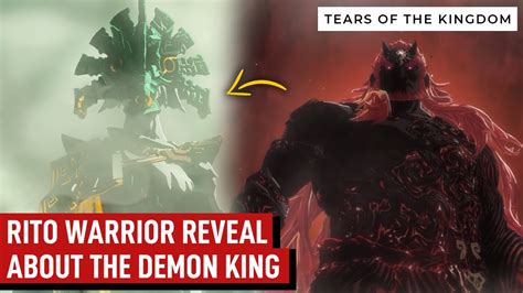 Rito Warrior Reveal About The Demon King The Legend Of Zelda Tears