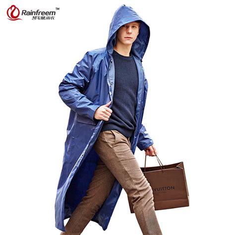 Rainfreem Impermeable Raincoat Women/Men Waterproof Trench Coat Poncho ...