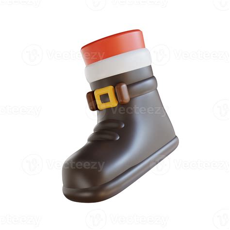 D Illustration Of Santa Claus Shoes Png