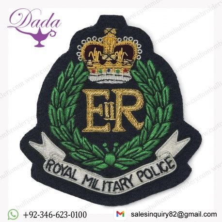 ROYAL MILITARY POLICE BLAZER BADGE Badge Sussex Police Bullion BADGES