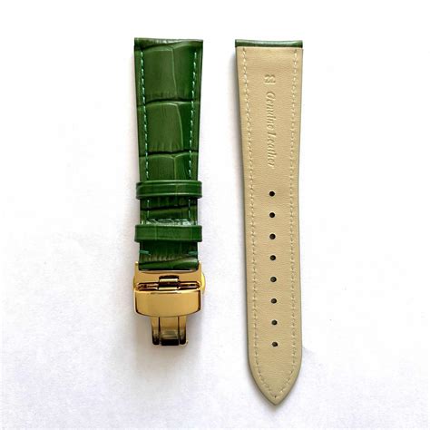 Invella 22mm Premium Leather Watch Strap Green Invella