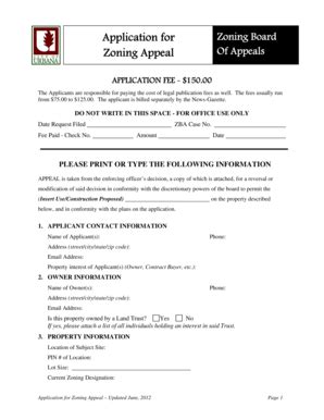 Fillable Online Urbanaillinois Application For Zoning Appeal Pdf