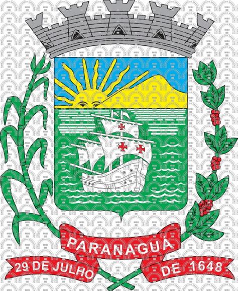 Brasão e Bandeira do Município de Paranaguá PR mbi br