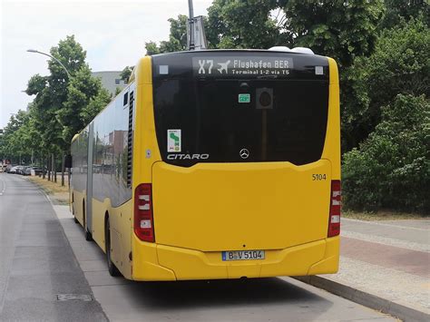 Heckpartie Des Mercedes Benz Citaro C2 G Der BVG Der Linie X7 Zum BER