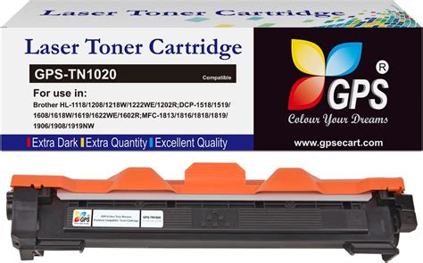 GPS Colour Your Dreams TN 1020 Black Toner Cartridge For Brother HL