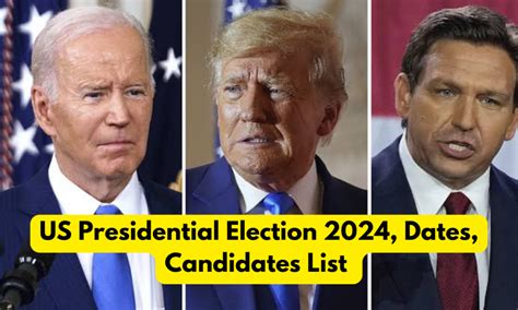 Us Presidential Elections 2024 Date Candidates List Latest News