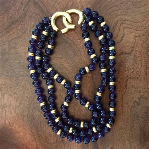 Amethyst Hammered Gold Multi Strand Necklace At 1stdibs