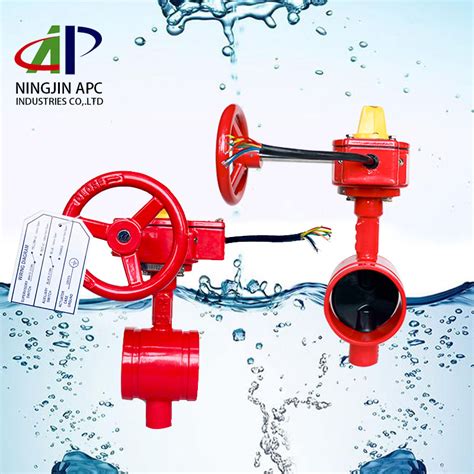 300psi Grooved Type Butterfly Valve With Supervisory Switch For Fire Protection Equipment