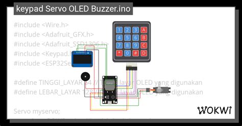 Keypad Servo Oled Buzzer Ino Wokwi Esp Stm Arduino Simulator