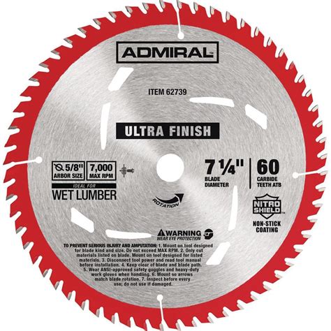 7-1/4 in. 60T Ultra Finish Circular Saw Blade