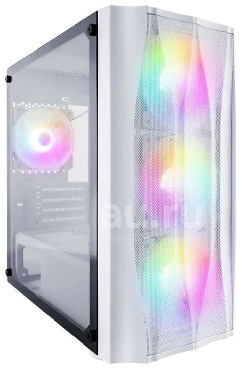 Корпус mATX 1STPLAYER FIREBASE X3-M White / mATX, TG / 4x120mm LED fans ...