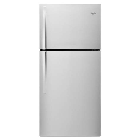 Shop Whirlpool 19.2-cu ft Top-Freezer Refrigerator (Silver) at Lowes.com
