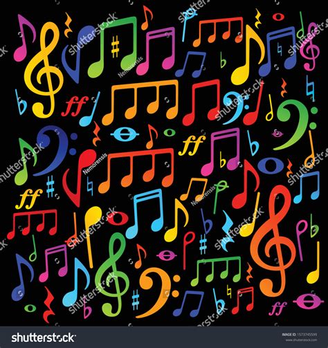 Colorful Music Notes Royalty Free Vector Image 50 OFF