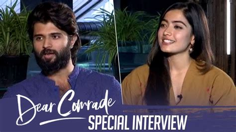 Vijay Devarakonda And Rashmika Mandanna Special Interview About Dear Comrade Manastars Youtube