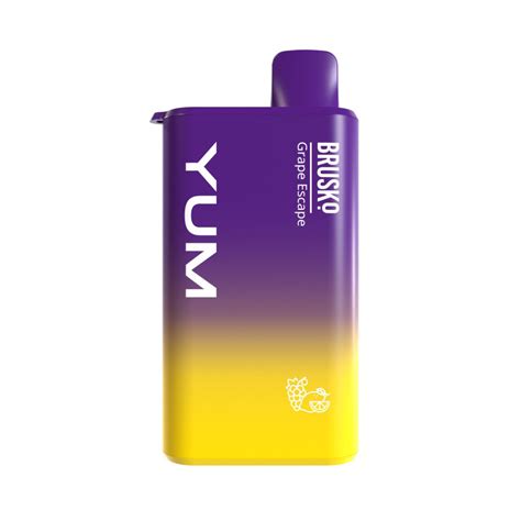 Vape Brusko Yum 8800 Puffs - Grape Escape - AED 55 | Brusko