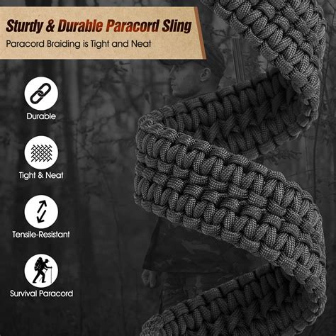 Snapklik VVAAGG 2 Point QD Rifle Sling Adjustable 550 Paracord