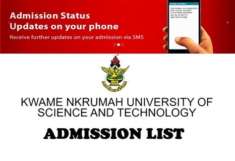 KNUST Admission List 2022/23 | Confirm Status & Download Letter