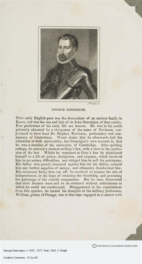 George Gascoigne C 1525 1577 Poet National Galleries Of Scotland