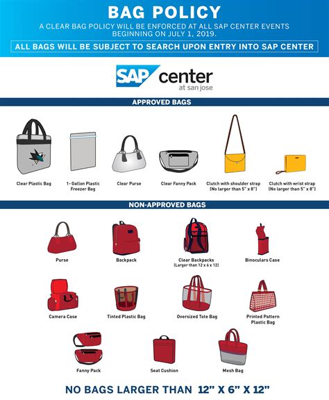 Friendly Reminder That Sap Center Will Be Enforcing A Clear Bag Policy