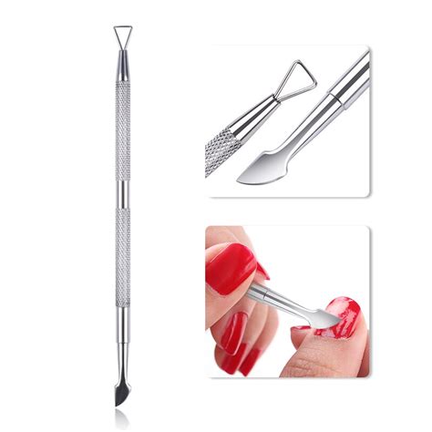 Rvs Nail Cuticle Remover Dode Huid Pusher Vork Cli Grandado