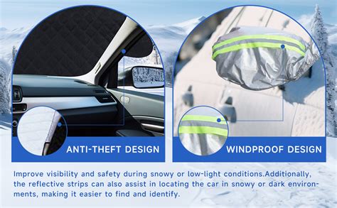 Car Windshield Cover For Ice And Snow Magnetic Car Windshield Cover With 9 Magnets Frost Guard