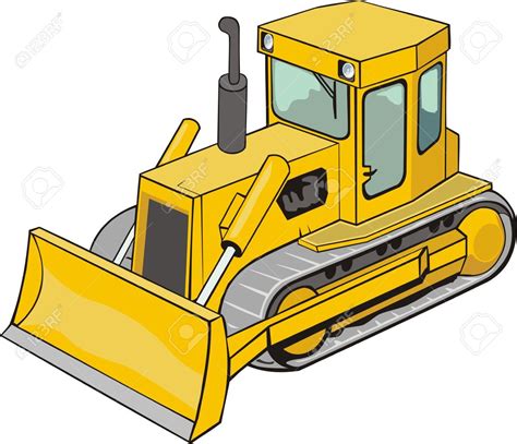 Yellow Caterpillar Bulldozer Royalty Free Cliparts, Vectors, And ... Cat Bulldozer, Caterpillar ...