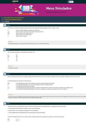 Simulado HTML02 Meus Simulados Teste Seu Conhecimento Acumulado Disc