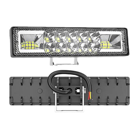 Strobe Light Bar 6inch LED Warning Flashing Light Bar 48W Flood