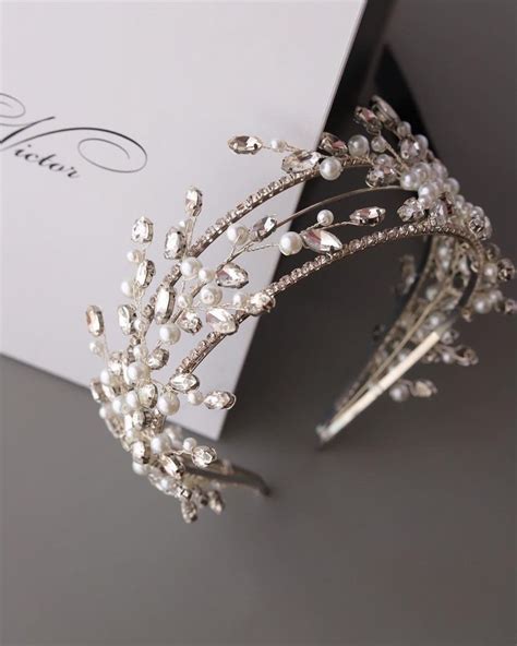 Rhinestone Headband Wedding Bridal Headband Pearl And Rhinestone Headband Rhinestone Bridal