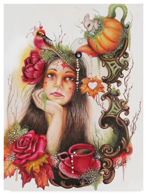 Sheena Pike Art And Illustration Autumn Tea Canvas Art 19x14