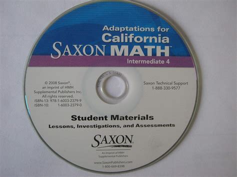 Adaptations For California Saxon Math Intermediate 4 Lessons