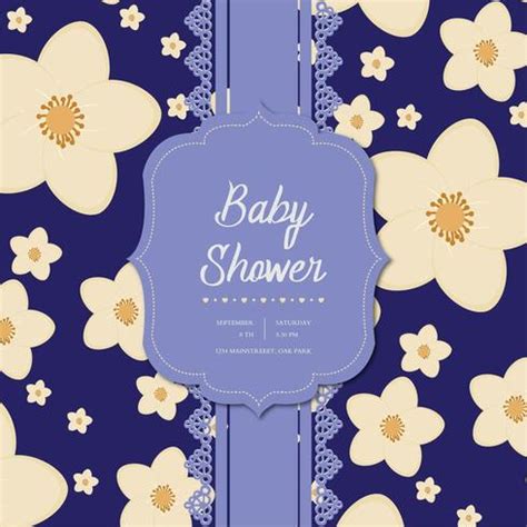 Floral Baby shower card design 666169 Vector Art at Vecteezy