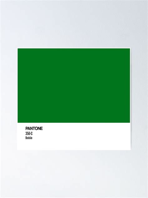 Pantone Green Bottle Poster By Houseofballoon Redbubble