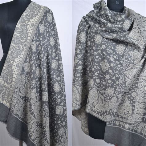 Grey Pashmina Etsy