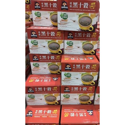 桂格 減糖黑十穀 50入盒 早餐麥片 蝦皮購物