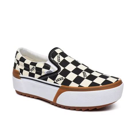 Vans Checkerboard Slip On Stacked Multitrue White Level Shoes