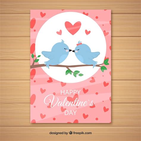 Free Vector | Valentine's day card template