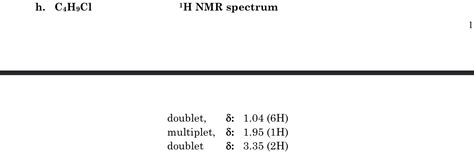 Solved H C4H9Cl 1 H NMR Spectrum Doublet Multiplet Chegg