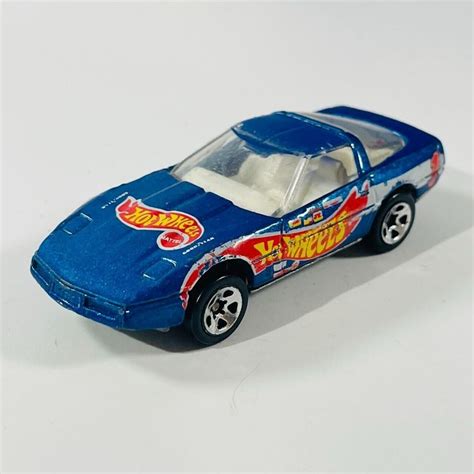 Hot Wheels S Corvette W Hot Wheels Decals Blue Malaysia EBay Hot Wheels