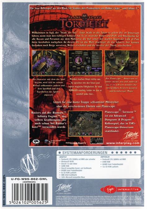 Planescape Torment 1999 Box Cover Art Mobygames