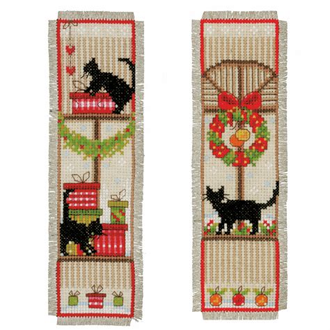 Counted Cross Stitch: Bookmark: Christmas Atmosphere: Set of 2 ...