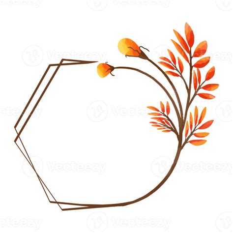 Watercolor Leaf Frame Autumn Leaves Clipart 8474265 Png